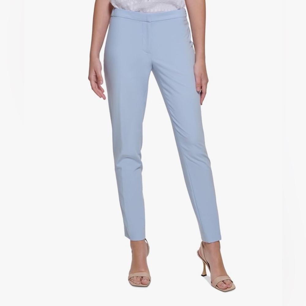 NWT Calvin Klein Women's Sky Blue Highline Tapered Leg Ankle Suit Pants Size 18W